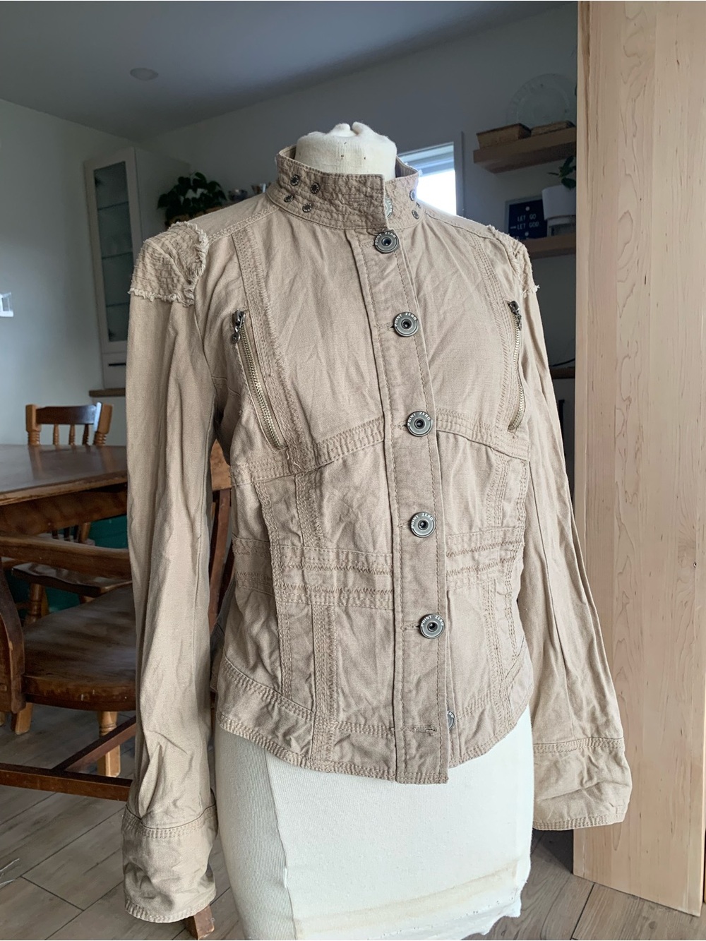 Y2K Point Zero Jacket | laced on the back | cotton & linen